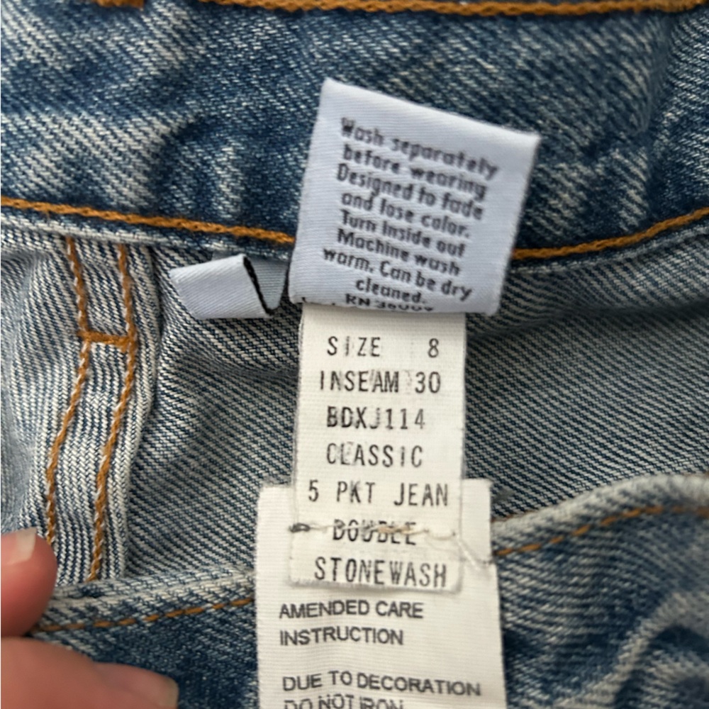 Calvin Klein Blue Jeans with Geometric Embroidery - Picture 3 of 3